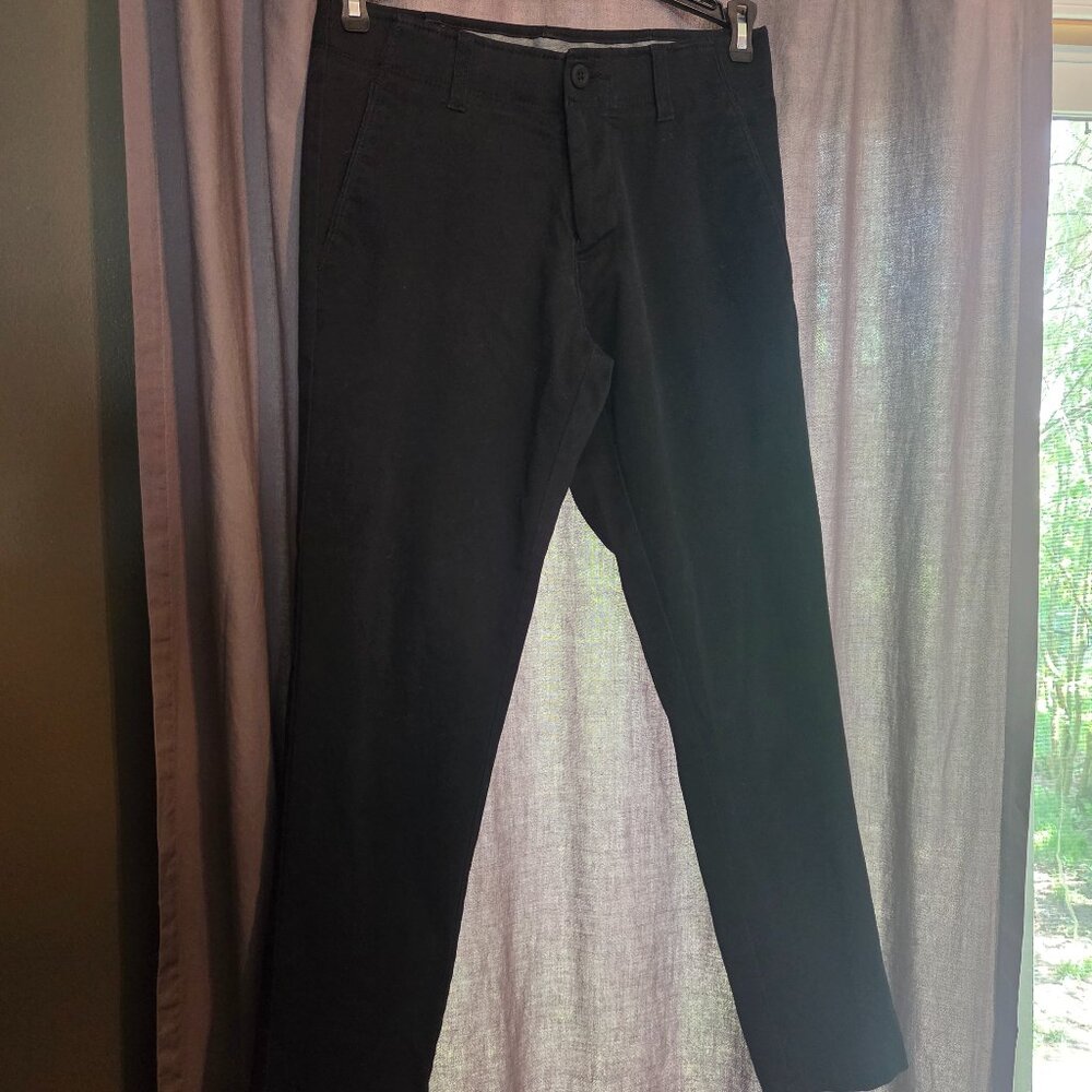 Haggar Life Khaki Men's Slim Fit Khaki Pants, Blk Size 29w X 30L.